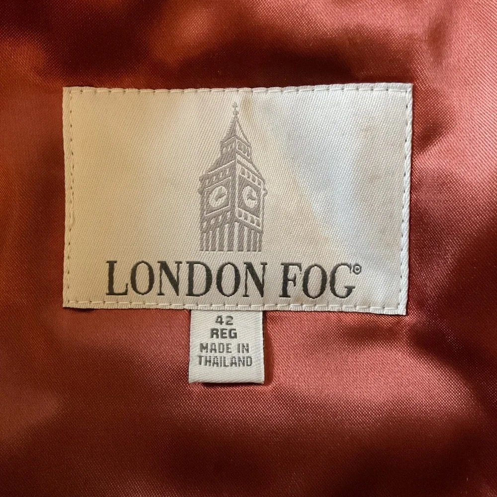 London Fog Olive Green Double-Breasted Trench Coat